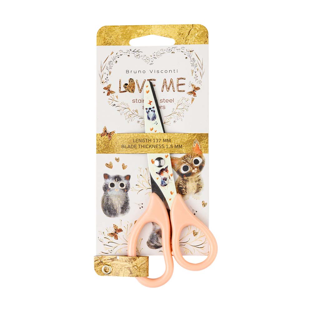 ножницы детские школьные "bruno visconti "love me" 137мм асс-т Ножницы детские школьные "bruno visconti "love me" 137мм асс-т