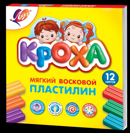 пластилин "луч" "кроха" 12 цветов мягкий 198гр Пластилин "луч" "кроха" 12 цветов мягкий 198гр