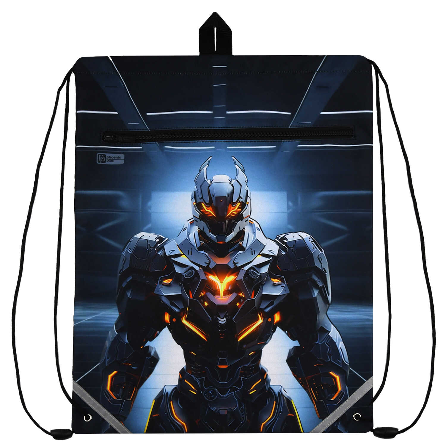 сумка для обуви феникс+ "огненный робот" 36х48см с карманом Сумка для обуви феникс+ "огненный робот" 36х48см с карманом