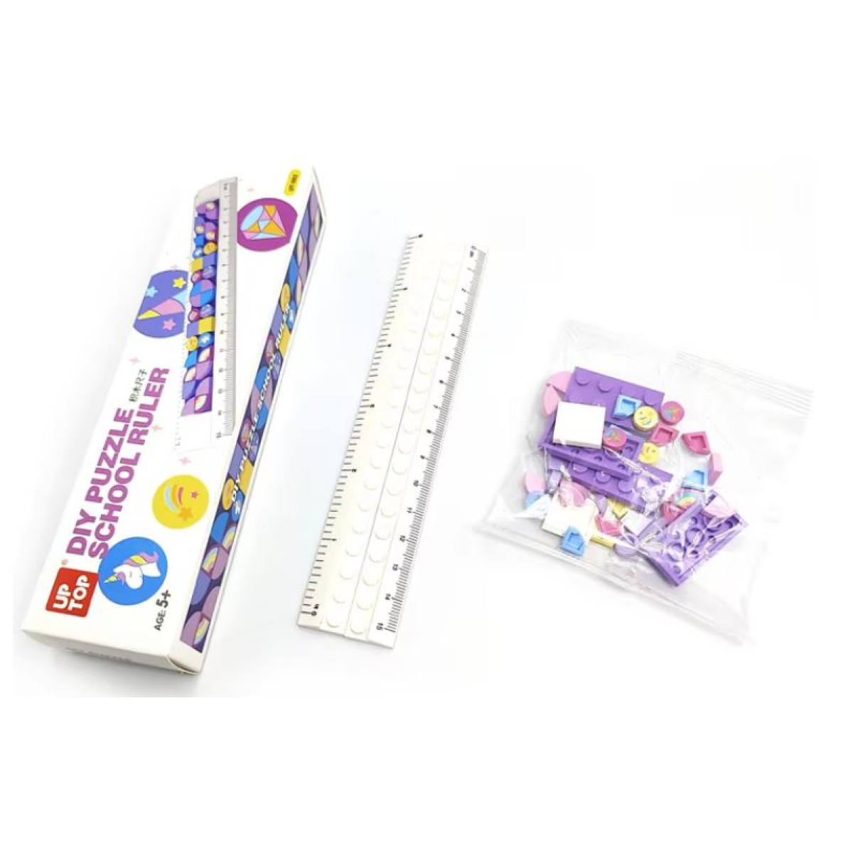 линейка-конструктор кокос "unicorn" 15см Линейка-конструктор кокос "unicorn" 15см