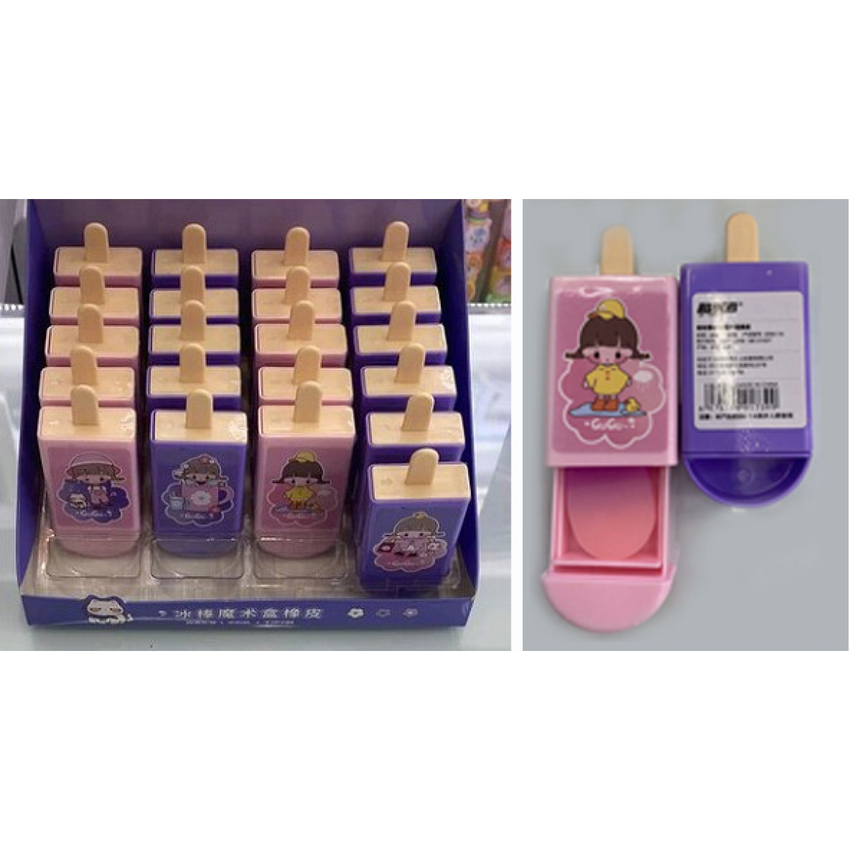 ластик кокос "little girl" 85х35мм асс-т Ластик кокос "little girl" 85х35мм асс-т