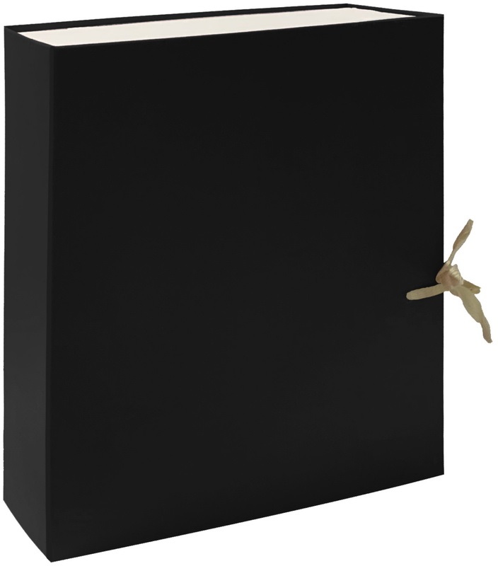 папка-короб архивная бумвинил 12см 2 завязки черная, разборный Папка-короб архивная бумвинил 12см 2 завязки черная, разборный