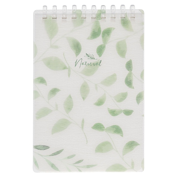 блокнот а6 спираль 80л. кл. "natural leaves" (hatber) пласт.обл. Блокнот а6 спираль 80л. кл. "natural leaves" (hatber) пласт.обл.