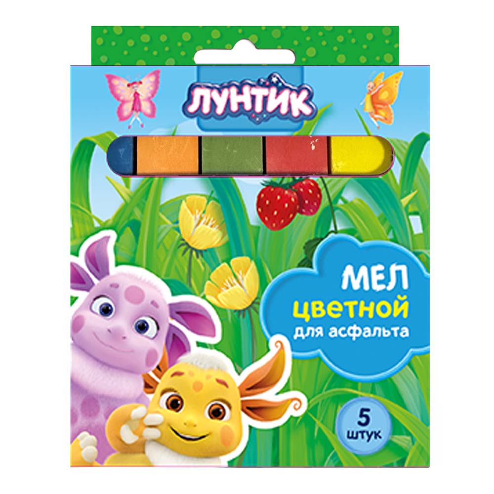 мел цветной для асфальта centrum "лунтик" 5шт. Мел цветной для асфальта centrum "лунтик" 5шт.