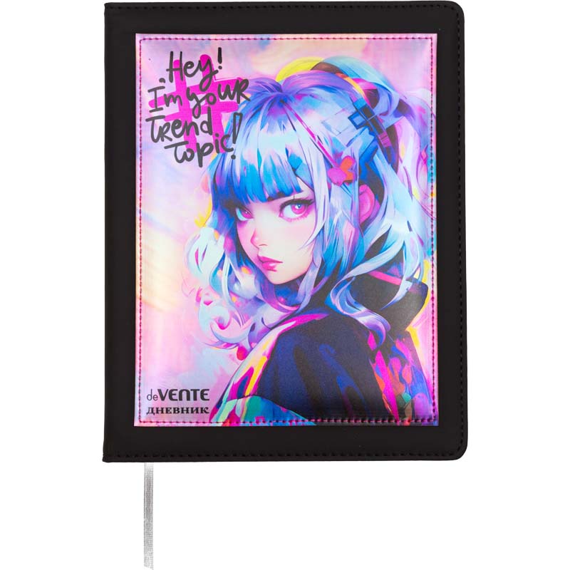 дневник универс. тв.обл. "hey girl" (devente) кож.зам.,аппликация Дневник универс. тв.обл. "hey girl" (devente) кож.зам.,аппликация