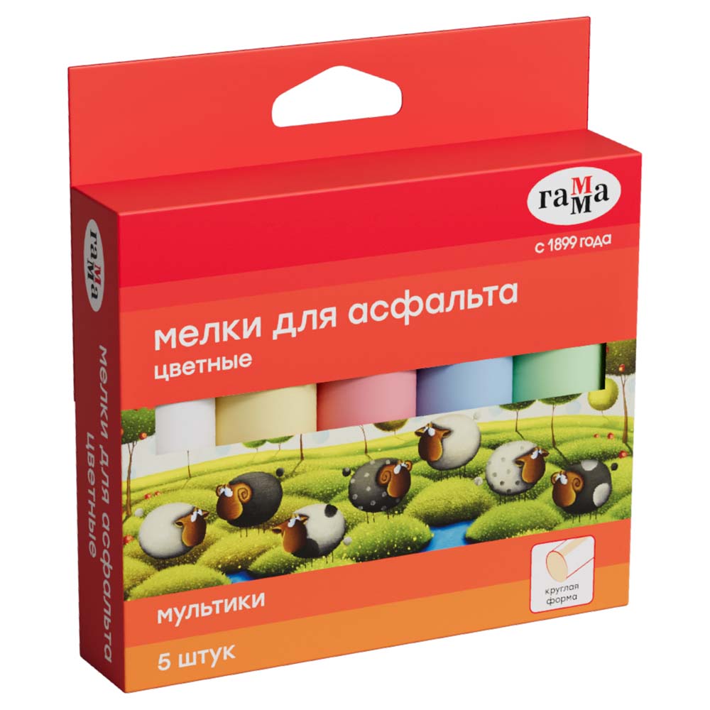 мел цветной для асфальта "мультики" 5 шт. Мел цветной для асфальта "мультики" 5 шт.