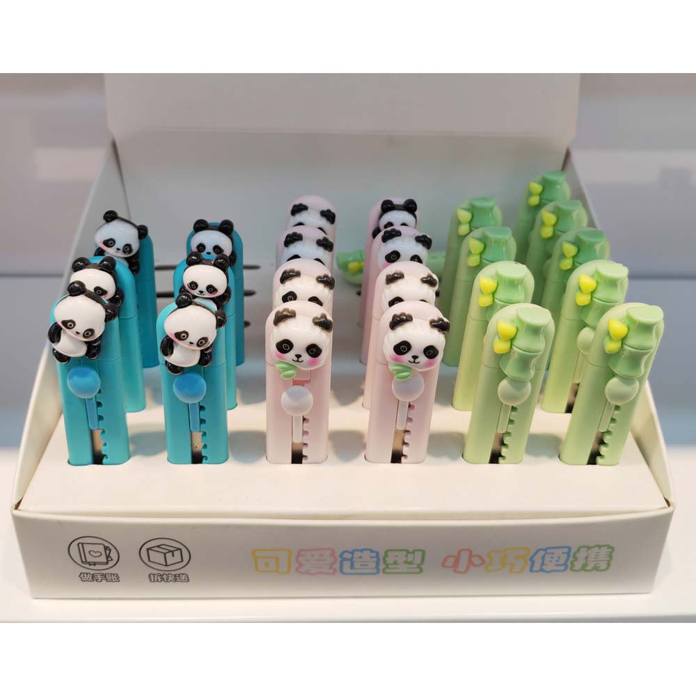 нож канцелярский с лезвием 9мм кокос "панда" асс-т Нож канцелярский с лезвием 9мм кокос "панда" асс-т