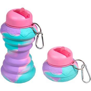 бутылка devente 500мл сиренево-розовая силикон складная Бутылка devente 500мл сиренево-розовая силикон складная