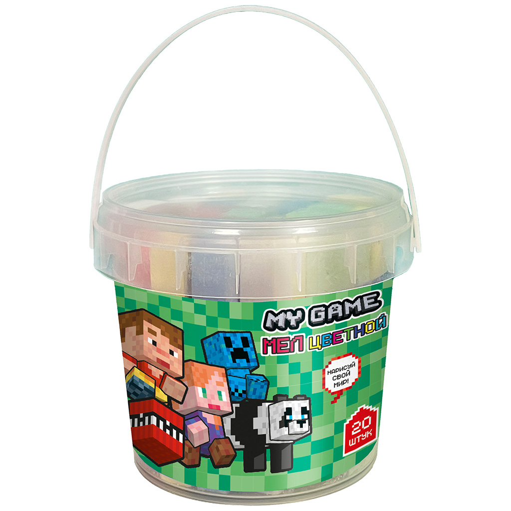 мел цветной для асфальта centrum "my game" 20шт. (пласт.ведро) Мел цветной для асфальта centrum "my game" 20шт. (пласт.ведро)