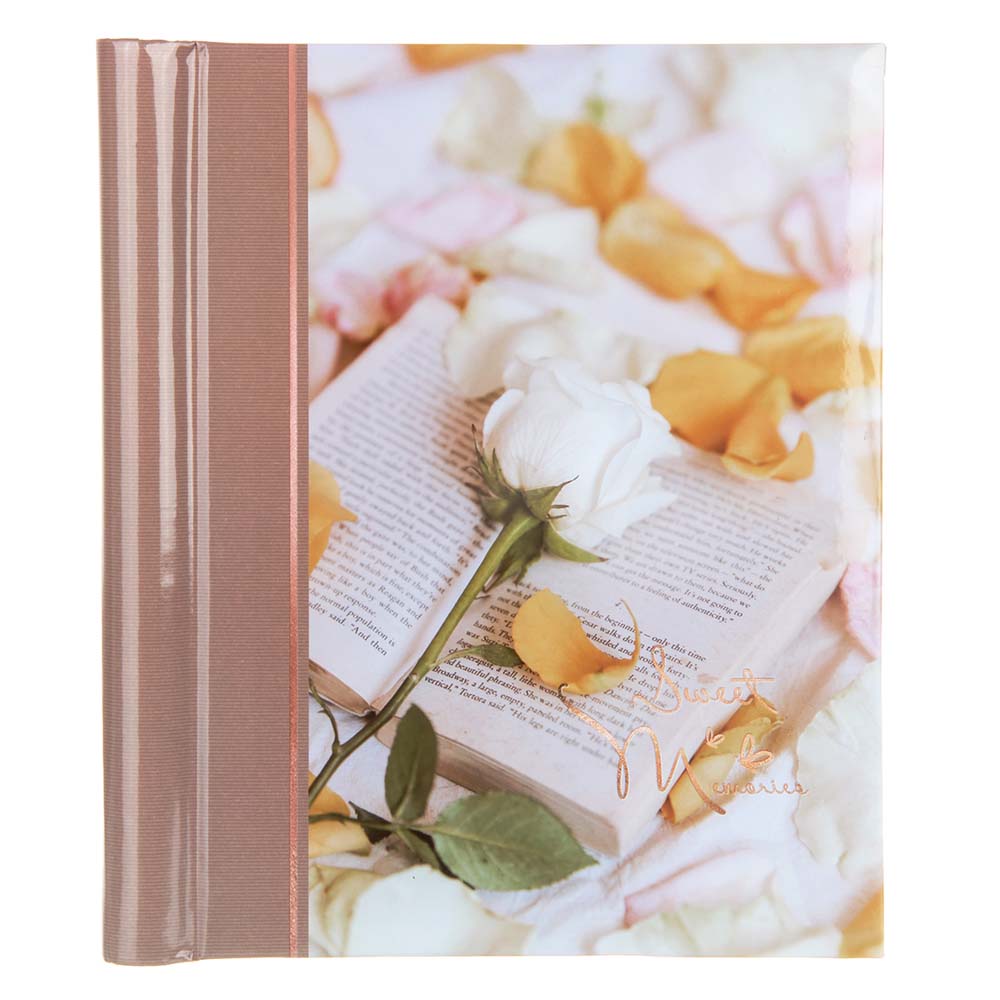 альбом д/фото 20л. с магн.плёнкой 23х28см "белая роза" Альбом д/фото 20л. с магн.плёнкой 23х28см "белая роза"