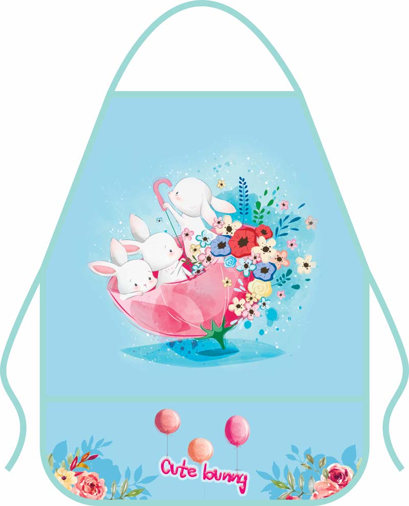 набор для труда накидка пчелка "зайчата" с карманом Набор для труда накидка пчелка "зайчата" с карманом