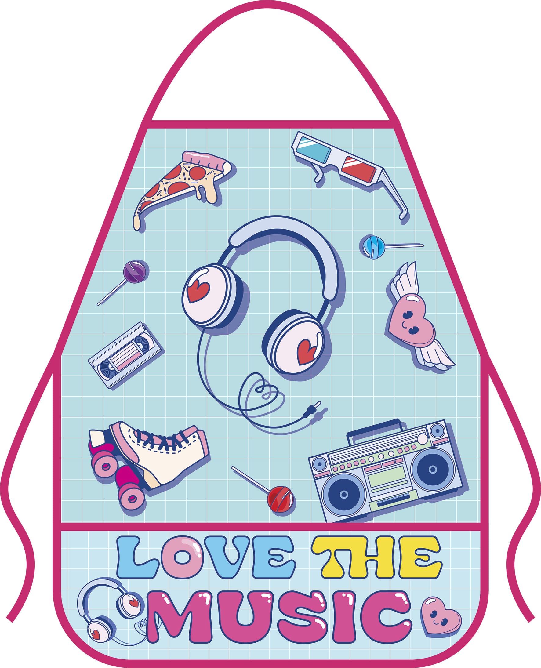 набор для труда накидка пчёлка "music" с карманом Набор для труда накидка пчёлка "music" с карманом