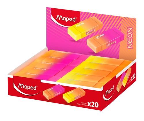 ластик maped "neon" 21,8х12х61мм асс-т Ластик maped "neon" 21,8х12х61мм асс-т
