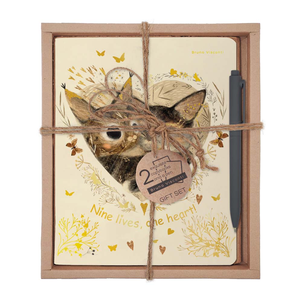 набор подарочный bruno visconti "love me. любовь, как она есть. котики. одно сердце" 2 тетради+ручка Набор подарочный bruno visconti "love me. любовь, как она есть. котики. одно сердце" 2 тетради+ручка