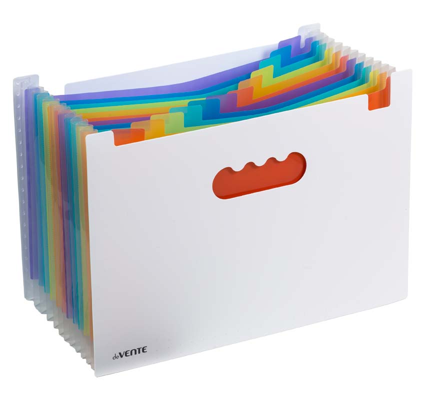 картотека пластиковая devente а4 (13 отдел.) белая Картотека пластиковая devente а4 (13 отдел.) белая
