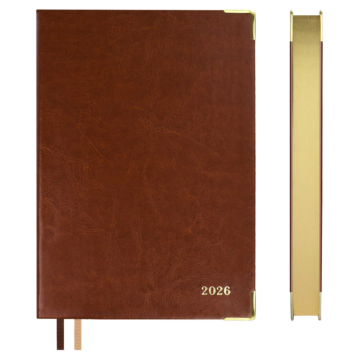 ежедневник 2026 а5 escalada "сариф. думай как миллиардер" коричневый с золотым срезом,металл.уголок,кож.зам. Ежедневник 2026 а5 escalada "сариф. думай как миллиардер" коричневый с золотым срезом,металл.уголок,кож.зам.