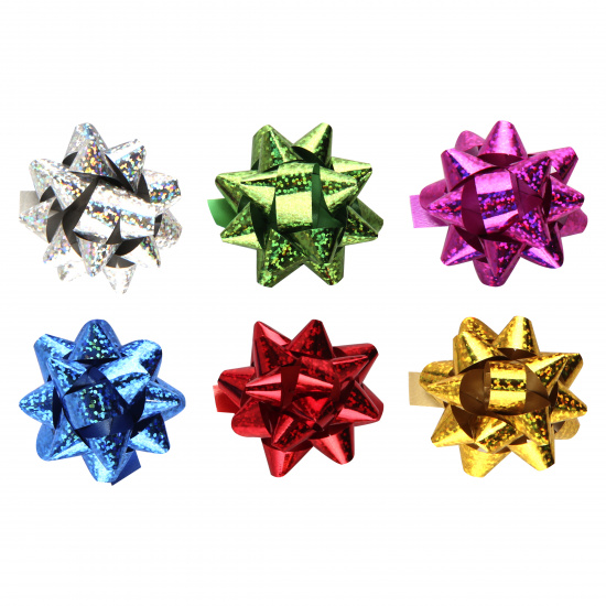 бант- звезда 4,8см голография асс-т Бант- звезда 4,8см голография асс-т