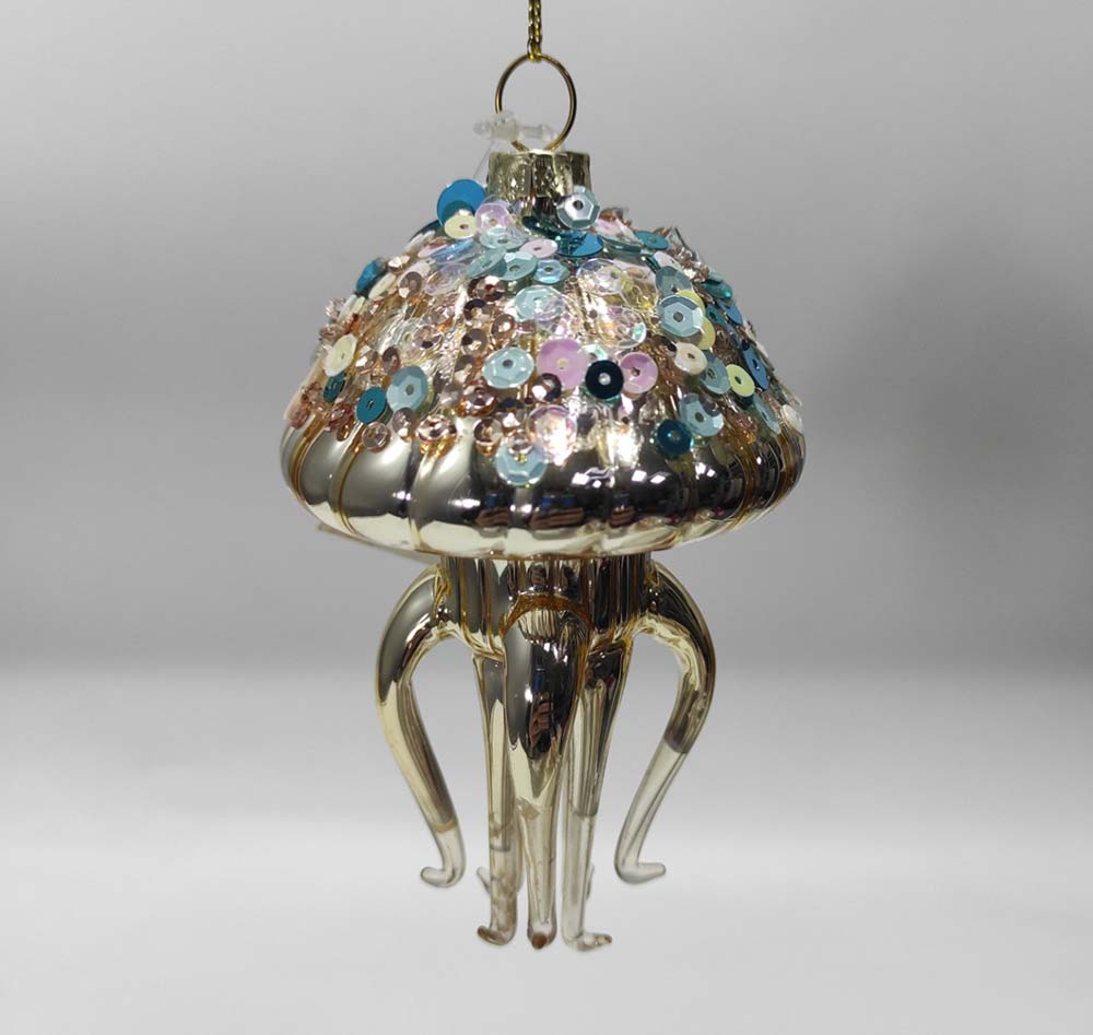 украшение "медуза" 6,5х6,5х10,5см (стекло) Украшение "медуза" 6,5х6,5х10,5см (стекло)