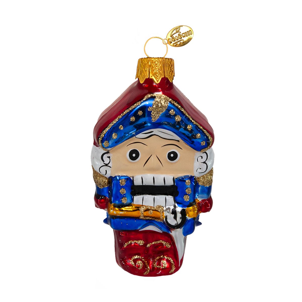 украшение "щелкунчик сказочный" синий 9см (стекло) к/уп Украшение "щелкунчик сказочный" синий 9см (стекло) к/уп