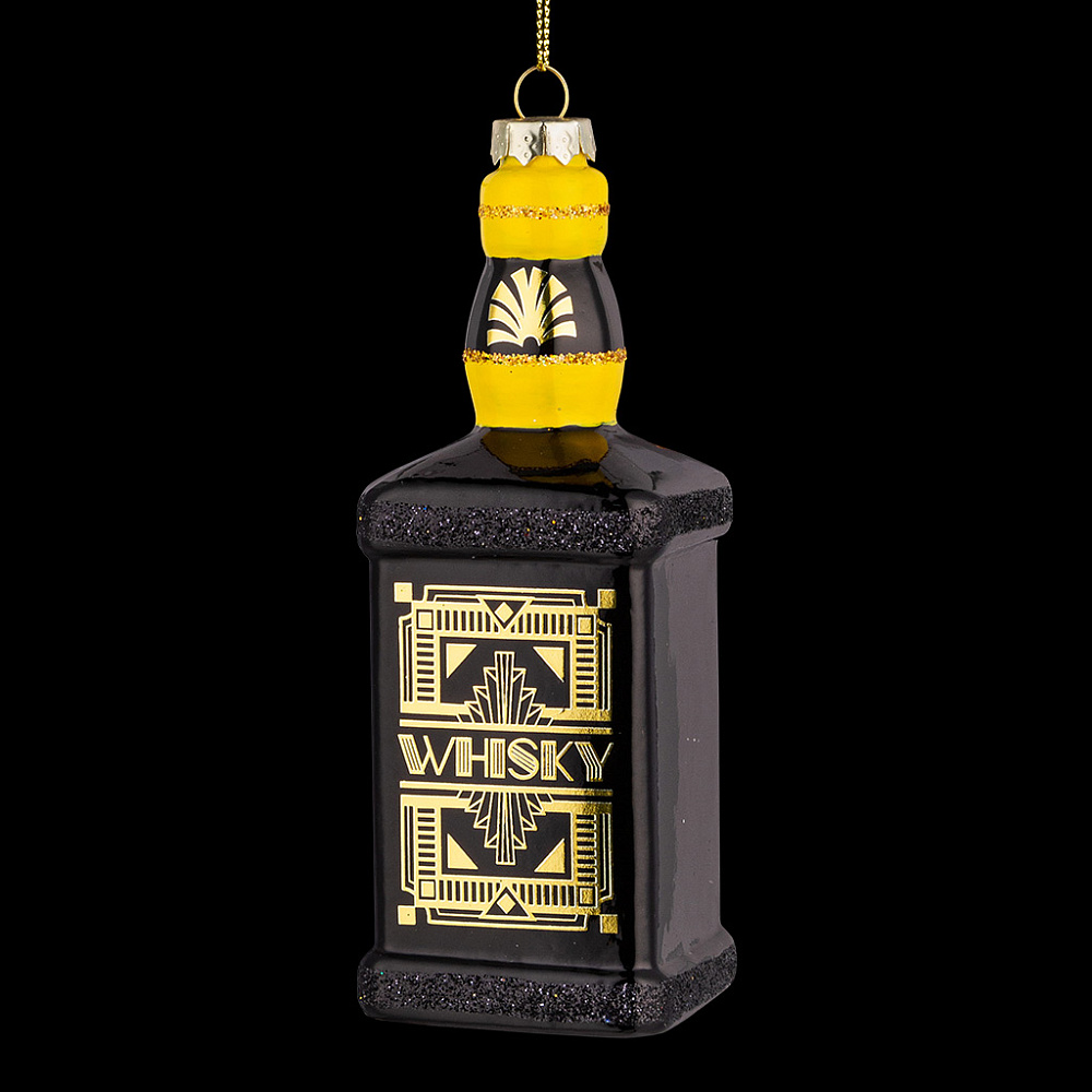 украшение "элитный виски" 13см (стекло) б/уп. Украшение "элитный виски" 13см (стекло) б/уп.