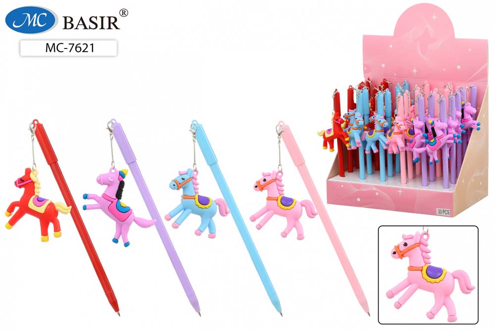 ручка шар. "год лошади" с подвеской синяя асс-т Ручка шар. "год лошади" с подвеской синяя асс-т