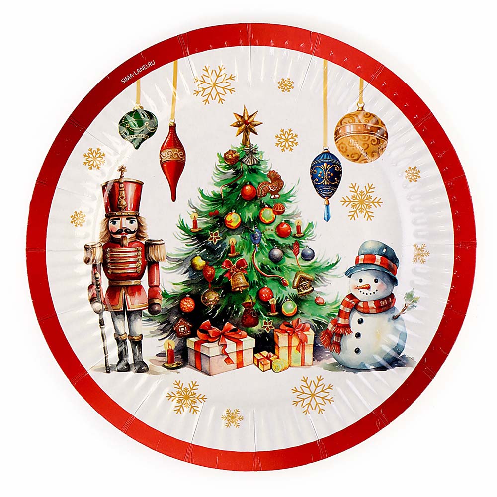 тарелка бумажн. "с новым годом. сказка" 10шт. 18см Тарелка бумажн. "с новым годом. сказка" 10шт. 18см
