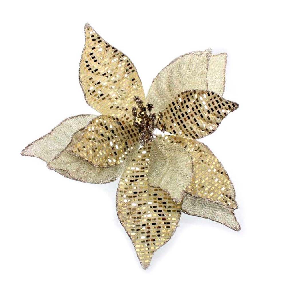 украшение "цветок" золото 24см на прищепке Украшение "цветок" золото 24см на прищепке