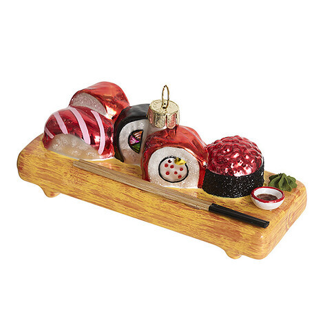 украшение "суши-сет" 12х4,5х5см (стекло) б/уп Украшение "суши-сет" 12х4,5х5см (стекло) б/уп