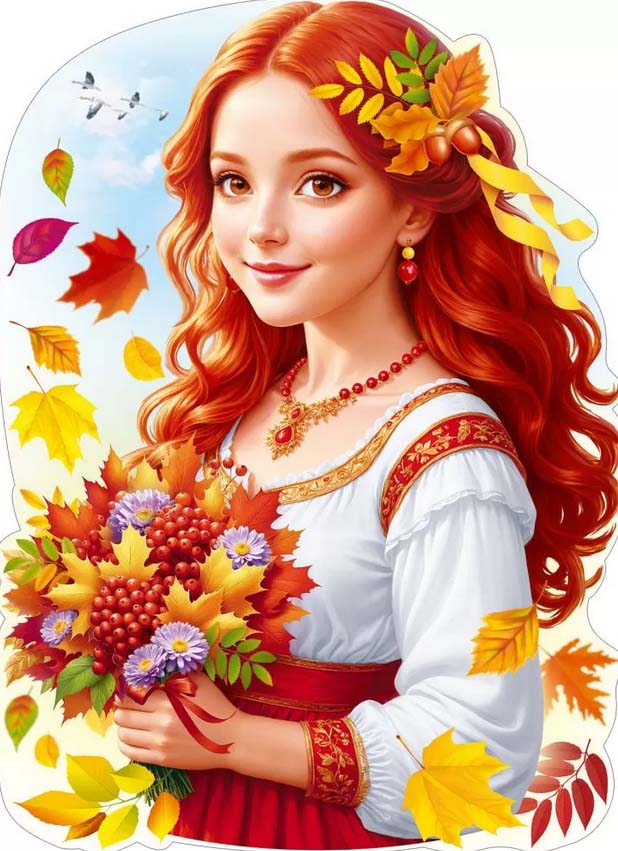 плакат "девушка осень" а2 Плакат "девушка осень" а2