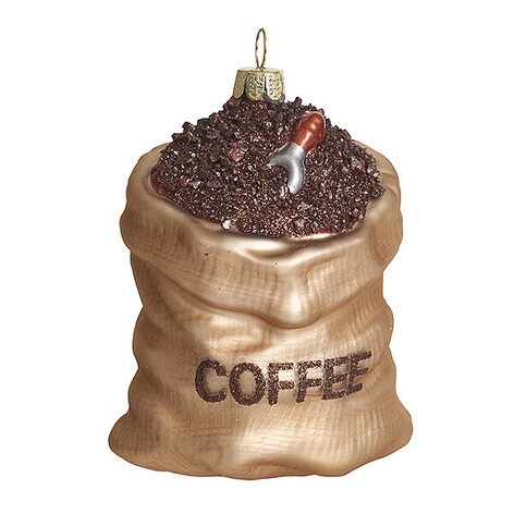 украшение "мешок с зёрнами кофе" 7,5х5,5х9см (стекло) б/уп Украшение "мешок с зёрнами кофе" 7,5х5,5х9см (стекло) б/уп