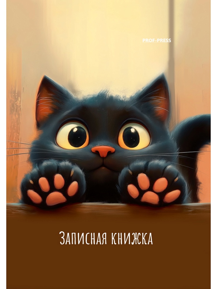 книжка записная а7 тв.обл. 48л. "лапки котика-2" (проф-пресс) глянц.лам. Книжка записная а7 тв.обл. 48л. "лапки котика-2" (проф-пресс) глянц.лам.