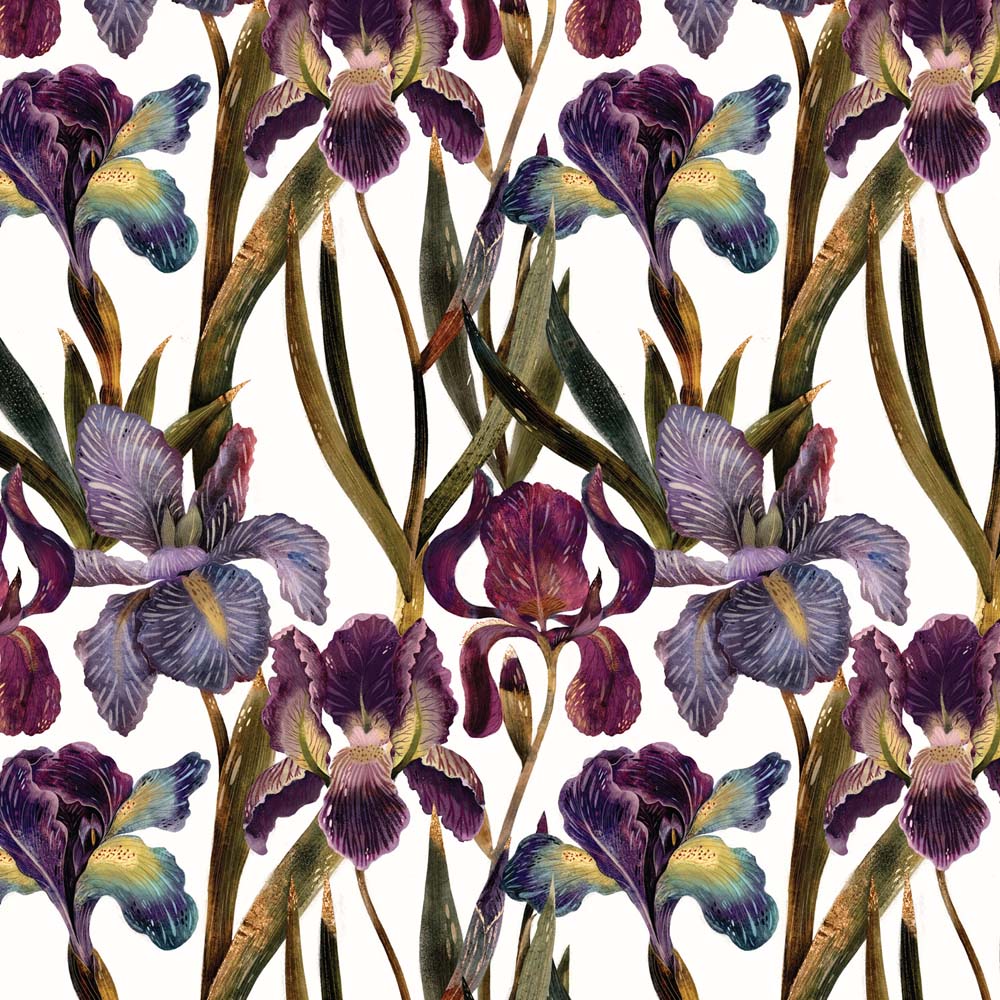 бумага упаковочная 70х100см "flora. ирисы" Бумага упаковочная 70х100см "flora. ирисы"