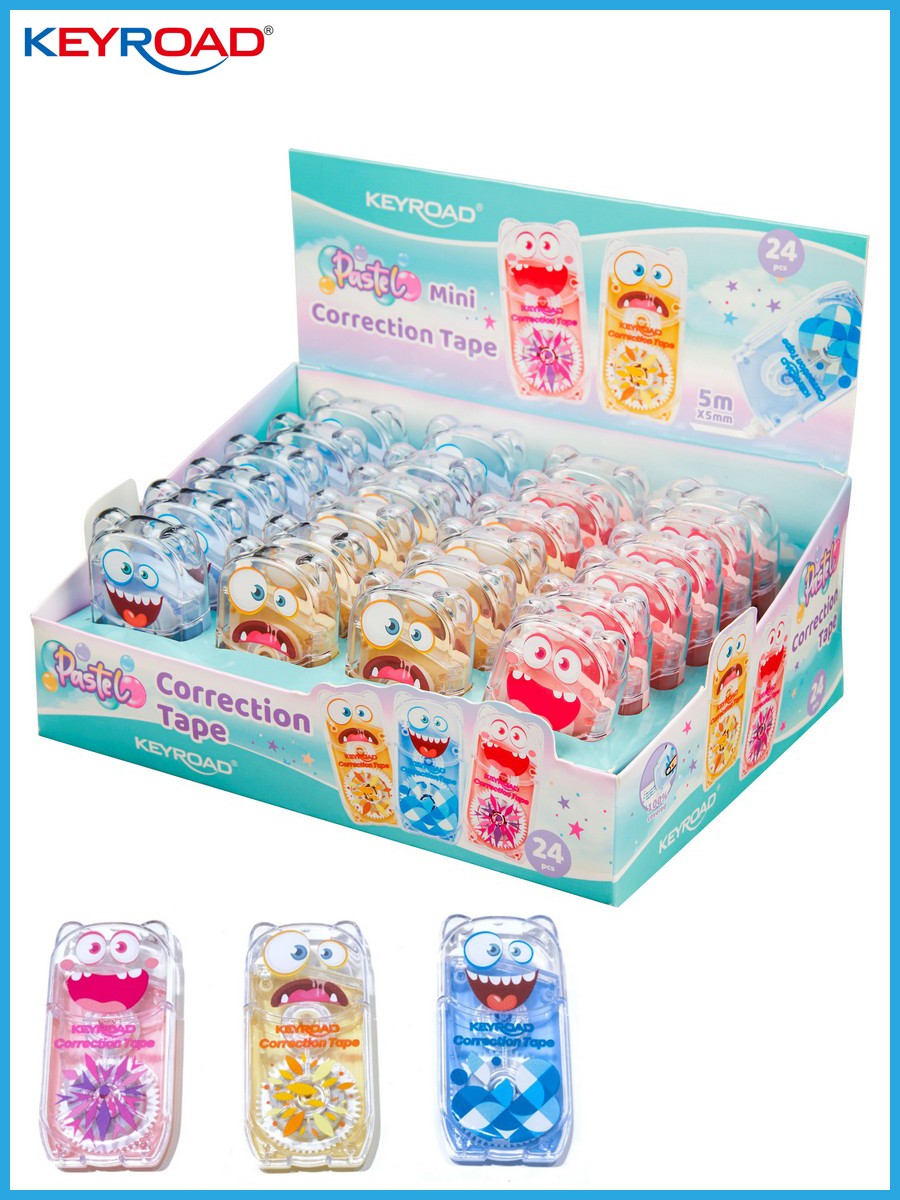корректирующая лента keyroad "mini" 5ммх5м асс-т Корректирующая лента keyroad "mini" 5ммх5м асс-т