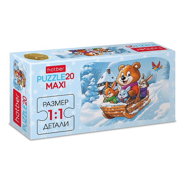 игра пазлы maxi 20 дет. "мороз и радость" (hatber) Игра пазлы maxi 20 дет. "мороз и радость" (hatber)