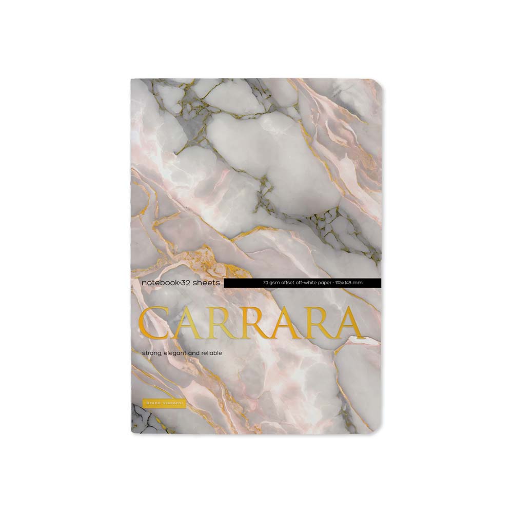 блокнот а6 сшивка 32л. лин. "carrara" (bruno visconti) Блокнот а6 сшивка 32л. лин. "carrara" (bruno visconti)
