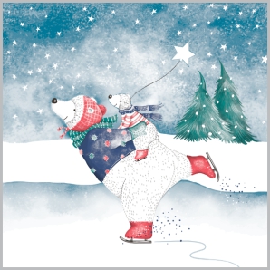 салфетки бум. 330х330мм 20 шт. 3-сл. "медведи на катке " Салфетки бум. 330х330мм 20 шт. 3-сл. "медведи на катке "