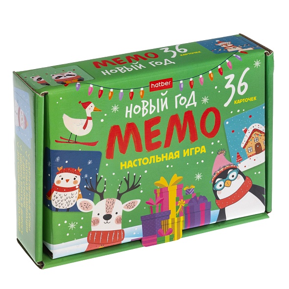 игра мемо "новый год" 36 карточек (hatber) Игра мемо "новый год" 36 карточек (hatber)