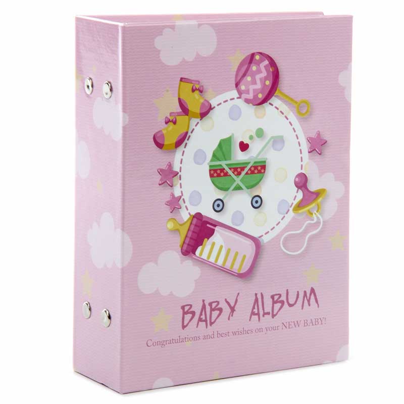 альбом для фото на 100 ф.10х15см "baby" розовый Альбом для фото на 100 ф.10х15см "baby" розовый