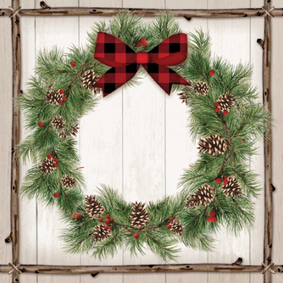 салфетки бум. 330х330мм 20 шт. 3-сл. "венок с шишками" Салфетки бум. 330х330мм 20 шт. 3-сл. "венок с шишками"