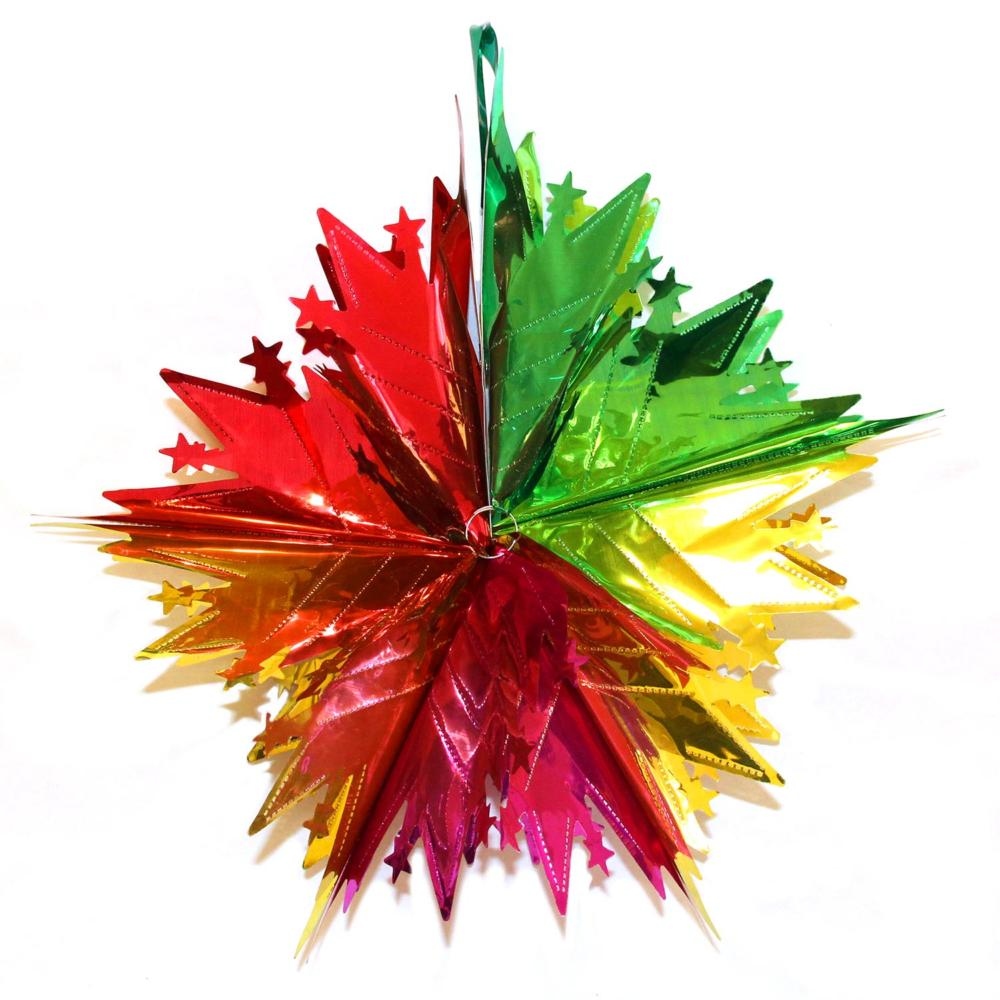гирлянда-люстра "звезда" цветная 30см Гирлянда-люстра "звезда" цветная 30см