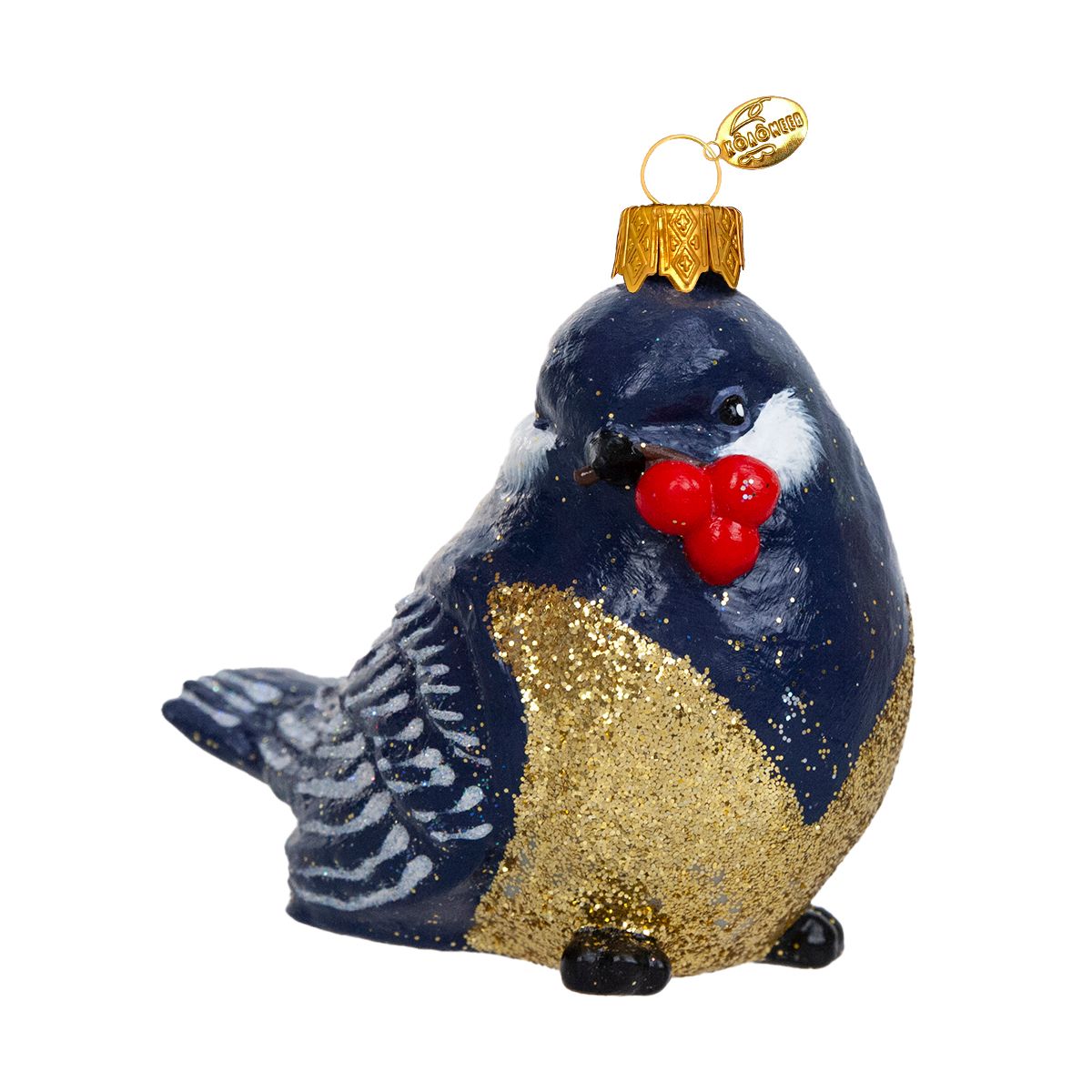 украшение "синичка" 8см (стекло) Украшение "синичка" 8см (стекло)