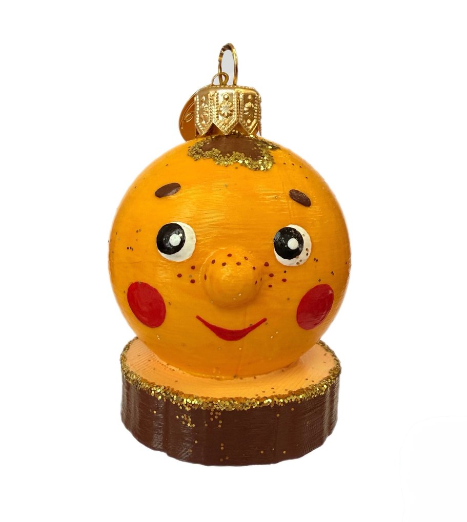 украшение "колобок-мальчик" 6см (стекло) Украшение "колобок-мальчик" 6см (стекло)