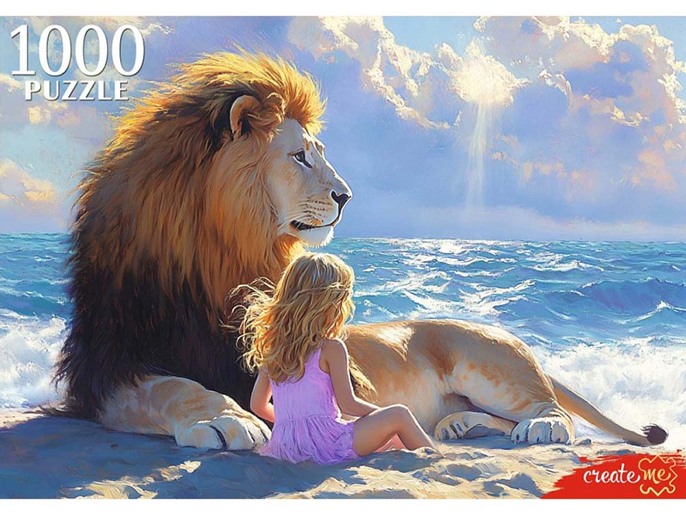 пазлы 1000 дет. "девочка и лев" Пазлы 1000 дет. "девочка и лев"