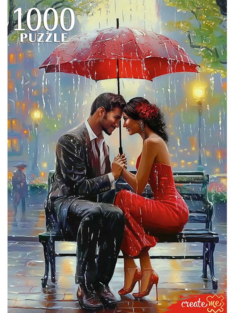 пазлы 1000 дет. "пара под дождём" Пазлы 1000 дет. "пара под дождём"
