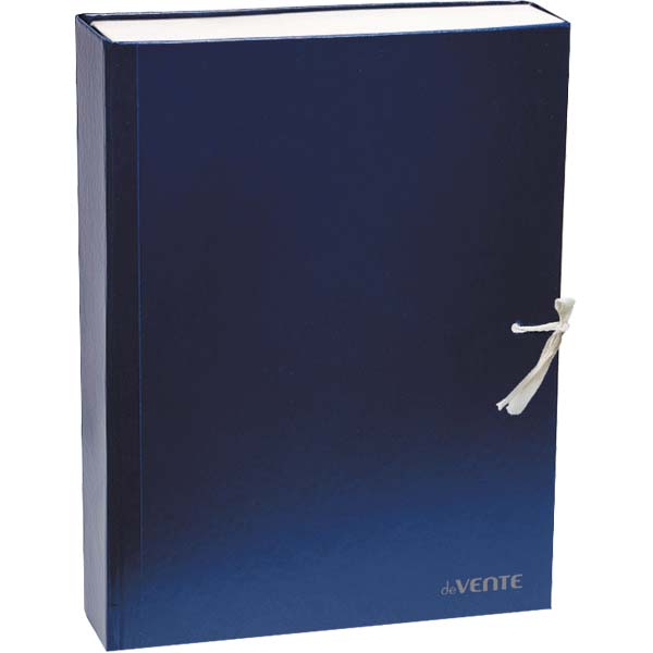 папка-короб архивная бумвинил 8см 2 завязки синяя Папка-короб архивная бумвинил 8см 2 завязки синяя