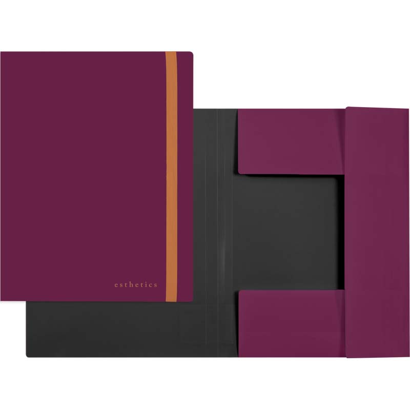 папка пласт. на резинке а4 600мкм devente "esthetics" бургунди Папка пласт. на резинке а4 600мкм devente "esthetics" бургунди