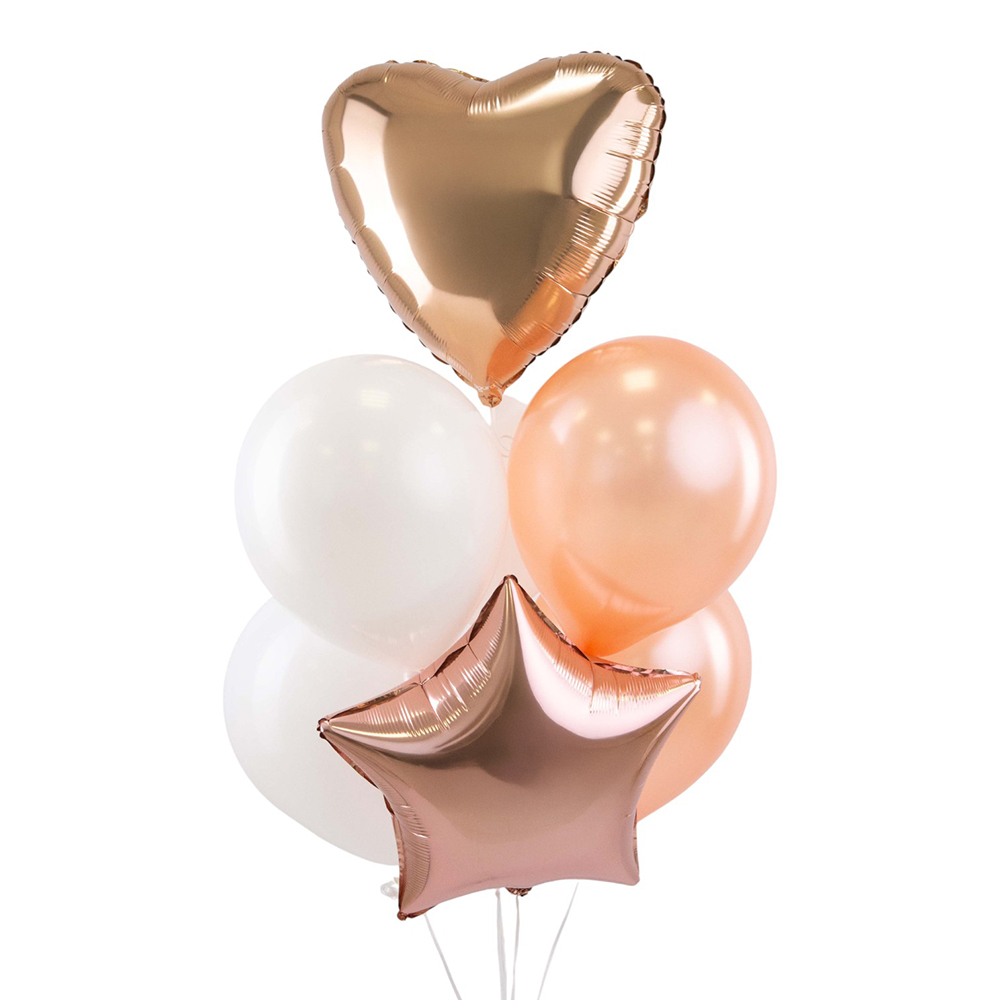 набор шаров возд. 7шт. "пудра" Набор шаров возд. 7шт. "пудра"