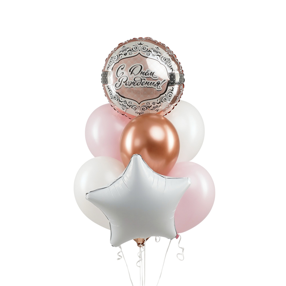 набор шаров возд. 8шт. "с днем рождения. для нее" Набор шаров возд. 8шт. "с днем рождения. для нее"