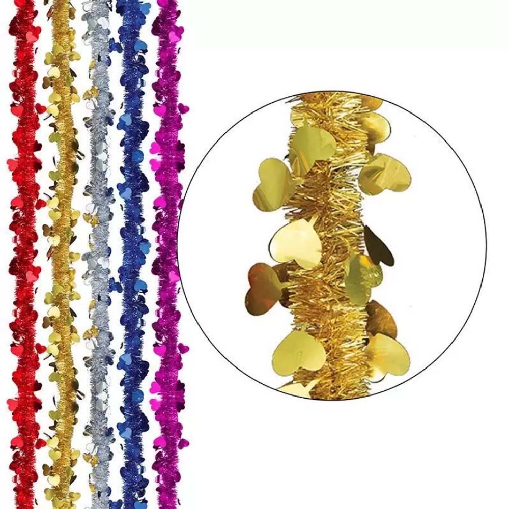 мишура "сердечки" серебро (5+11см, 2м) Мишура "сердечки" серебро (5+11см, 2м)