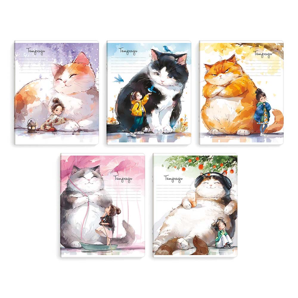 тетрадь 18л. кл. "большие коты" (феникс+) б/б,выб.лак,асс-т Тетрадь 18л. кл. "большие коты" (феникс+) б/б,выб.лак,асс-т